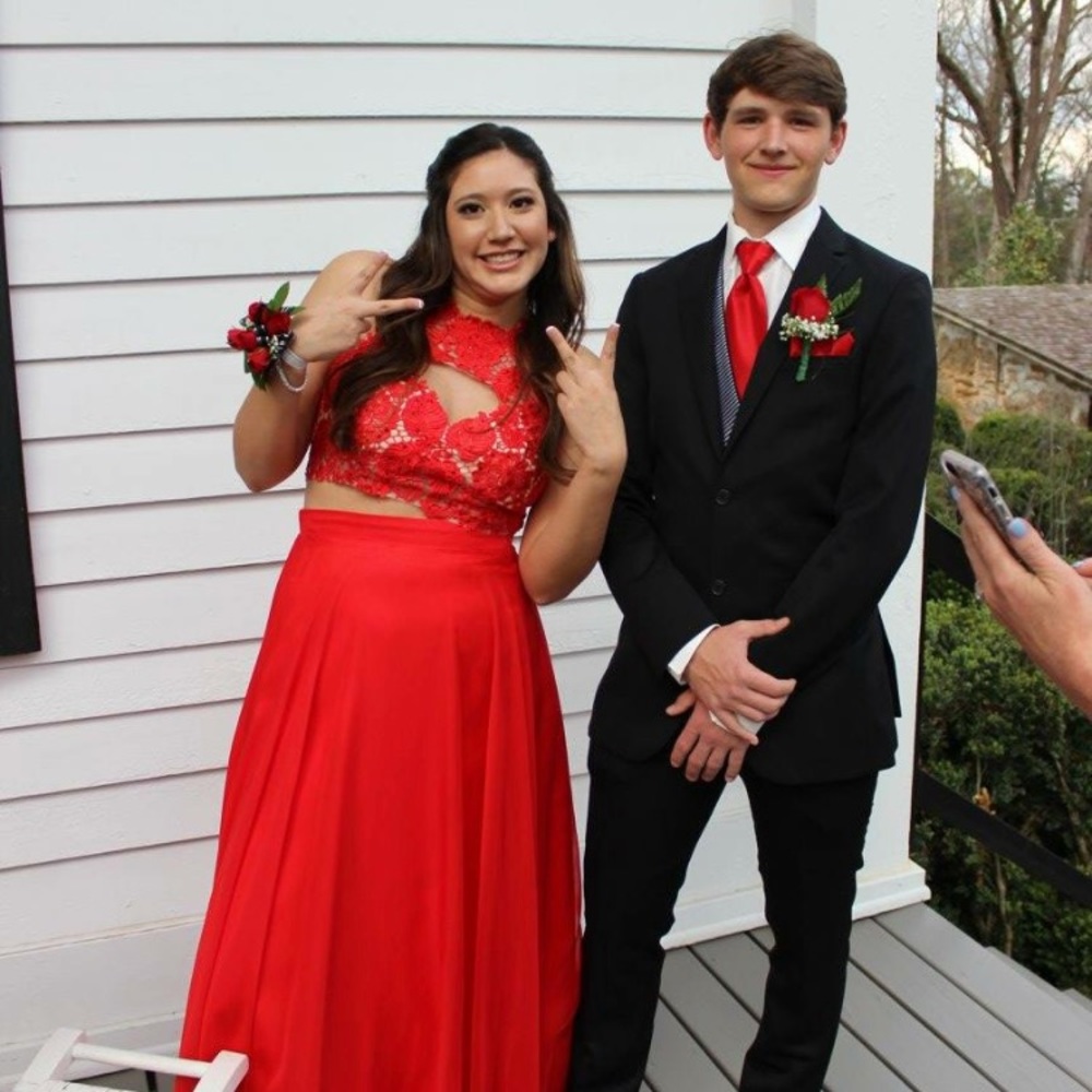 TWO PIECE PROM DRESS